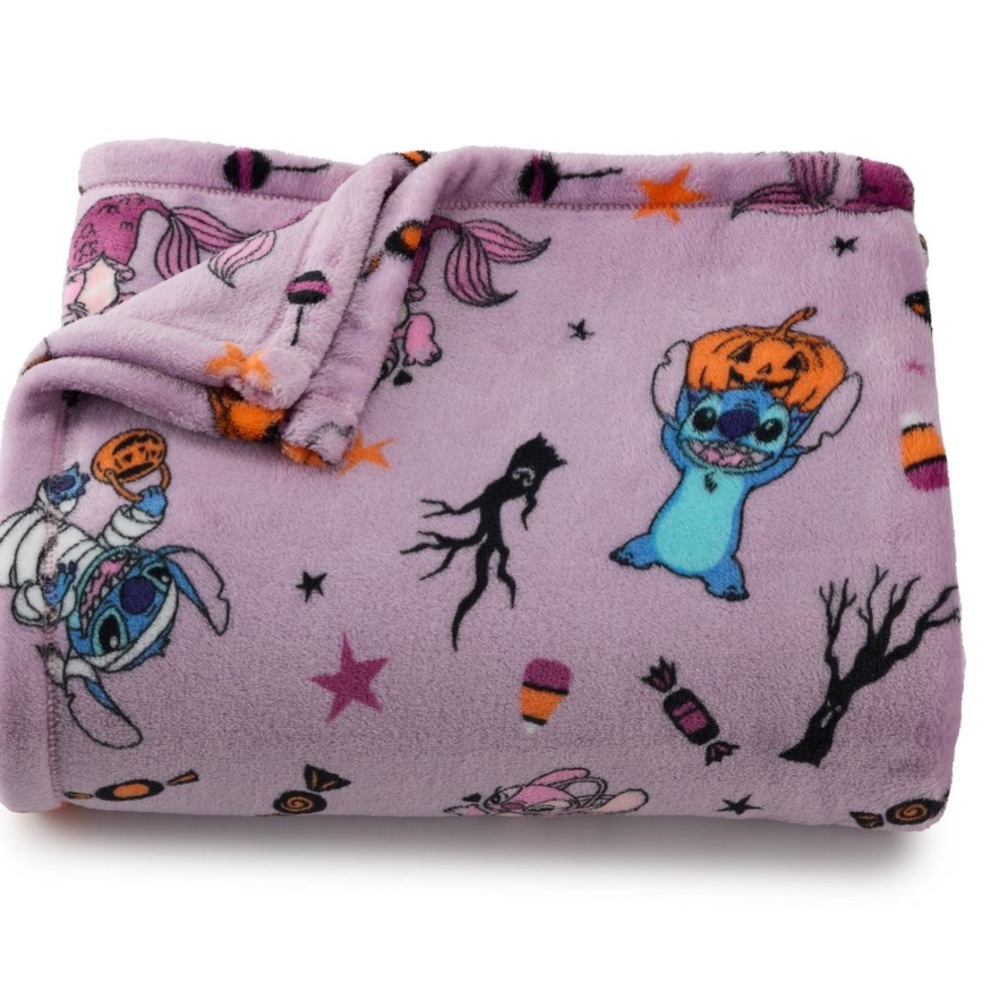 Disney Stitch and Angel Halloween Plush Throw Blanket